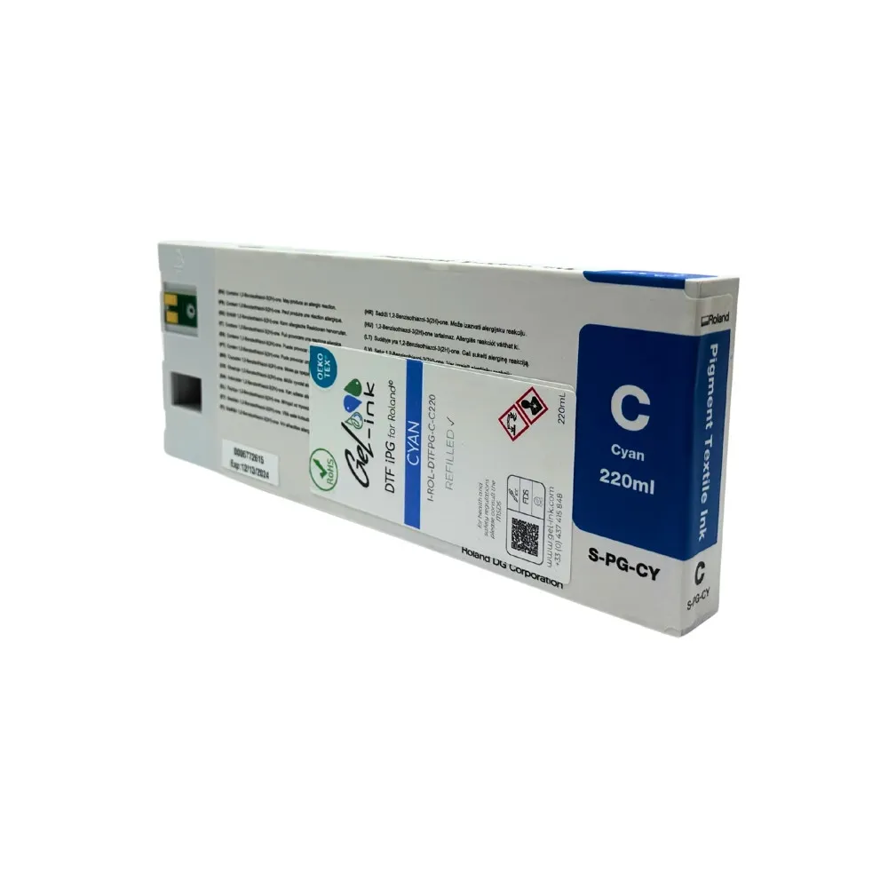 DTF Pigment Ink Roland Cartridge Refill | Gel-Ink