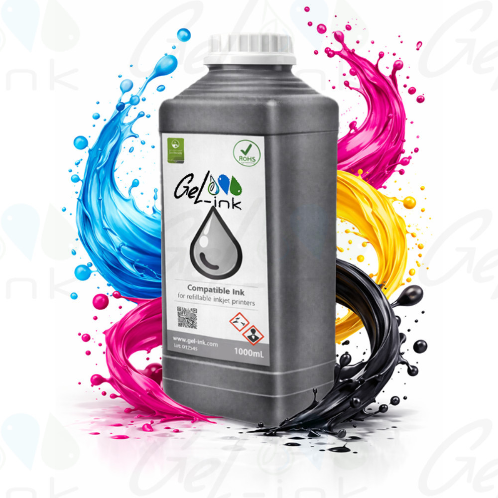 Encre compatible Roland Eco-Sol Max (ESL3) Bouteille 1L | Gel-Ink