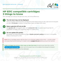Tinta compatível HP 831C Cartucho Recarga | Gel-Ink